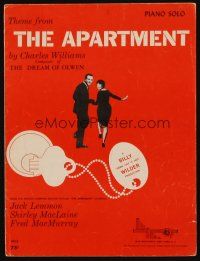 9h326 APARTMENT sheet music '60 Billy Wilder, Jack Lemmon, Shirley MacLaine, the theme song!