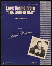 9h341 GODFATHER sheet music '72 Coppola classic, Roger Williams plays piano for the love theme!