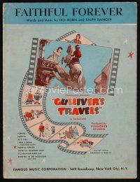 9h346 GULLIVER'S TRAVELS sheet music '39 classic Dave Fleischer cartoon, Faithful Forever!