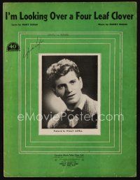 9h351 I'M LOOKING OVER A FOUR LEAF CLOVER Canadian sheet music '27 featured by Wally Aspell!