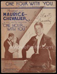 9h363 ONE HOUR WITH YOU Canadian sheet music '32 Maurice Chevalier, Jeanette MacDonald, title song!