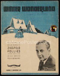 9h385 ZIEGFELD FOLLIES 1934 stage play Canadian sheet music '34 Guy Lombardo, Winter Wonderland