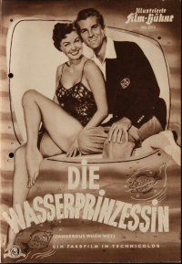 9h275 DANGEROUS WHEN WET German program '54 many different images of swimmer Esther Williams!