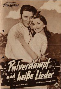 9h292 LOVE ME TENDER German program '57 1st Elvis Presley, different images with sexy Debra Paget!