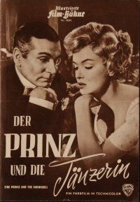 9h299 PRINCE & THE SHOWGIRL German program '57 Laurence Olivier & sexy Marilyn Monroe, different!