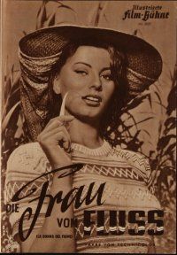 9h321 WOMAN OF THE RIVER German program '55 many different images of sexiest Sophia Loren!