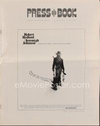 9h449 JEREMIAH JOHNSON pressbook '72 Robert Redford, Will Geer, directed by Sydney Pollack!