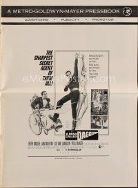 9h455 MAN CALLED DAGGER pressbook '67 Terry Moore, Paul Mantee, guy in wheelchair with guns!