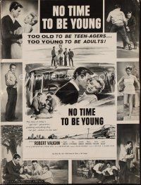 9h460 NO TIME TO BE YOUNG pressbook '57 Robert Vaughn, too old to be teens, too young to be adults!