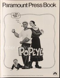 9h463 POPEYE pressbook '80 Robert Altman, Robin Williams & Shelley Duvall as E.C. Segar's characters
