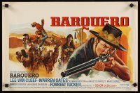 9j382 BARQUERO Belgian/English '70 Warren Oates, Lee Van Cleef with gun, western gunslinger action!