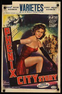 9j444 PHENIX CITY STORY Belgian '55 classic noir, Wik art of sexy Kathryn Grant!