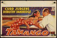 9j460 TAMANGO Belgian '59 sexy Dorothy Dandridge, Curt Jurgens, interracial romance!