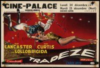 9j466 TRAPEZE Belgian '56 great circus art of Burt Lancaster, Gina Lollobrigida & Tony Curtis!