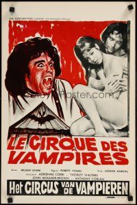 9j468 VAMPIRE CIRCUS Belgian '72 English Hammer horror, wild bloodsucker art!