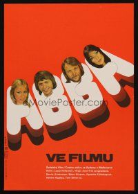 9j228 ABBA: THE MOVIE Czech 11x16 '73 Swedish pop rock, headshots of all 4 band members!