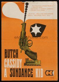 9j235 BUTCH CASSIDY & THE SUNDANCE KID Czech 11x16 '70 cool completely different art by Stanner!