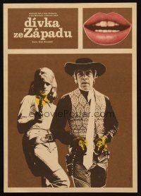 9j238 CAT BALLOU Czech 11x16 '75 great different image of sexy cowgirl Jane Fonda & Lee Marvin!