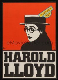 9j255 FILMS OF HAROLD LLOYD Czech 11x16 '77 artwork of the great comic actor by Vratislav Hlavaty!