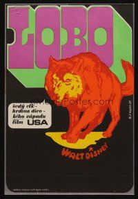 9j268 LEGEND OF LOBO Czech 11x16 '69 Walt Disney, King of the Wolfpack, Kaplan artwork of wolf!