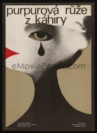 9j277 PURPLE ROSE OF CAIRO Czech 11x16 '87 Woody Allen, strange Karel Teissig art!!
