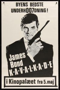 9j526 JAMES BOND CAVALCADE Danish '70s classic image of Roger Moore as Bond 007!