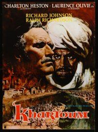 9j528 KHARTOUM Danish '66 Charlton Heston & Laurence Olivier, North African adventure!