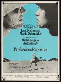 9j554 PASSENGER Danish '75 Michelangelo Antonioni, c/u of Jack Nicholson & Maria Schneider!
