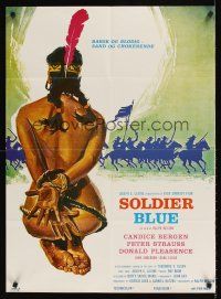 9j567 SOLDIER BLUE Danish '70 wild artwork of naked & bound Native American woman!