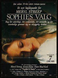 9j568 SOPHIE'S CHOICE Danish '83 Alan J. Pakula directed, Meryl Streep, Kevin Kline, Peter MacNicol!