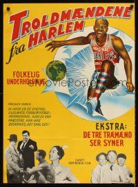 9j578 TROLDMAENDENE FRA HARLEM Danish '53 Harlem Globetrotters + The Three Stooges!
