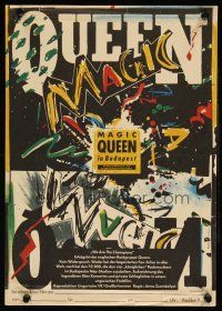 9j043 QUEEN LIVE IN BUDAPEST East German 11x16 '88 'Magic', great rock & roll artwork by Krause!