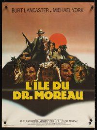 9j310 ISLAND OF DR. MOREAU French 23x32 '77 Michael York, mad scientist Burt Lancaster!