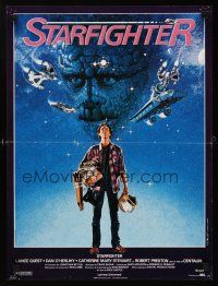 9j331 LAST STARFIGHTER French 15x21 '85 Lance Guest, great sci-fi art by C.D. de Mar!