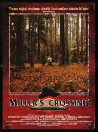 9j336 MILLER'S CROSSING French 15x21 '91 Coen Bros, Gabriel Byrne & John Turturro in forest!