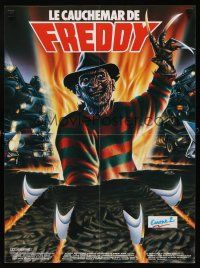 9j341 NIGHTMARE ON ELM STREET 4 French 15x21 '89 cool art of Englund as Freddy Krueger by Melki!