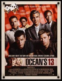 9j342 OCEAN'S THIRTEEN French 15x21 '07 Soderbergh directed, George Clooney, Brad Pitt!