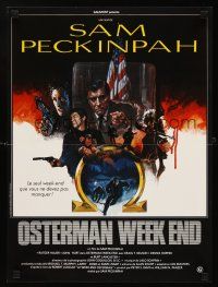 9j345 OSTERMAN WEEKEND French 15x21 '84 directed by Sam Peckinpah, Burt Lancaster, Hurt, Hopper!