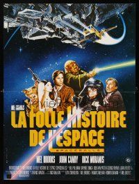 9j359 SPACEBALLS French 15x21 '87 Mel Brooks sci-fi Star Wars spoof, John Candy, Pullman, Moranis!