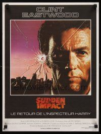 9j362 SUDDEN IMPACT French 15x21 '83 Clint Eastwood is at it again as Dirty Harry, great image!