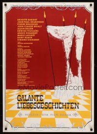 9j145 FAMOUS LOVE AFFAIRS German '62 Brigitte Bardot, Alain Delon, Jean-Paul Belmondo!