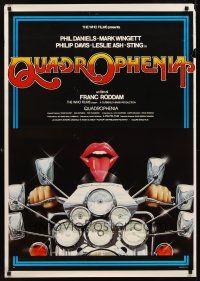 9j171 QUADROPHENIA Italian 1sh '80 completely different art of mouth on motorcycle by Casaro!