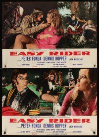 9j187 EASY RIDER 6 ItalEng photobustas '69 Peter Fonda, biker classic directed by Dennis Hopper!