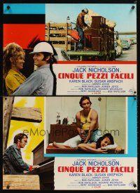 9j188 FIVE EASY PIECES 10 Italian photobustas '71 great images of Jack Nicholson, Karen Black!