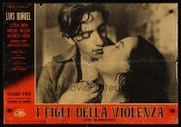 9j194 LOS OLVIDADOS Italian photobusta 1964 Luis Bunuel, bad lawless Mexican teens!