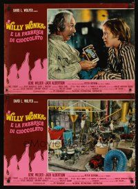 9j204 WILLY WONKA & THE CHOCOLATE FACTORY 8 Italian photobustas '71 Peter Ostrum & Jack Albertson!