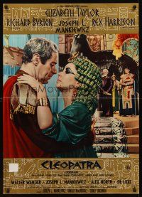 9j176 CLEOPATRA roadshow Italian lrg pbusta '63 close up of Elizabeth Taylor & Rex Harrison!