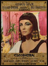 9j177 CLEOPATRA roadshow Italian lrg pbusta '63 Joseph Mankiewicz, cool image of Elizabeth Taylor!