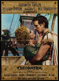 9j179 CLEOPATRA roadshow Italian lrg pbusta '63 romantic image of Elizabeth Taylor & Richard Burton!