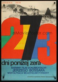 9j675 273 DAYS BELOW ZERO Polish 23x33 '68 Jerzy Bossak's 273 dni ponizej zera, art by Rapnicki!